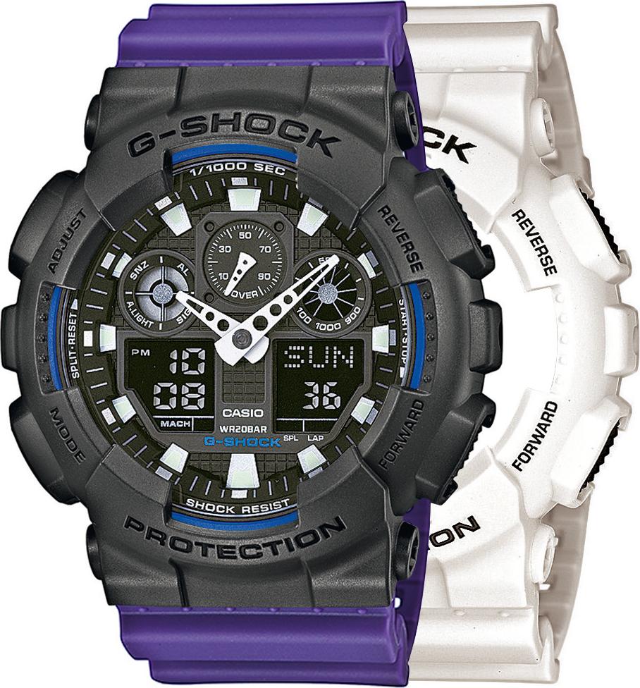 Zegarek Casio G-Shock SET GA-100B-7AER + BEZEL 10467795 + PASEK 10498156 20BAR
