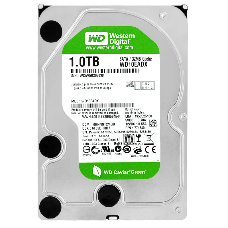 Western Digital Westren Digital 1TB WD10EADX Sata III 32MB 7200Rpm 3,5