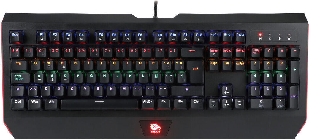 Gaming Tastatur Talius Rune Schwarz Schwarz/Rot Qwerty Spanisch