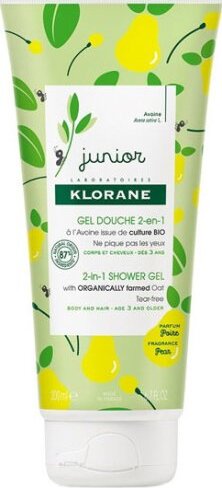 Klorane 2-in-1 Detský sprchovací gél Pear 200 ml