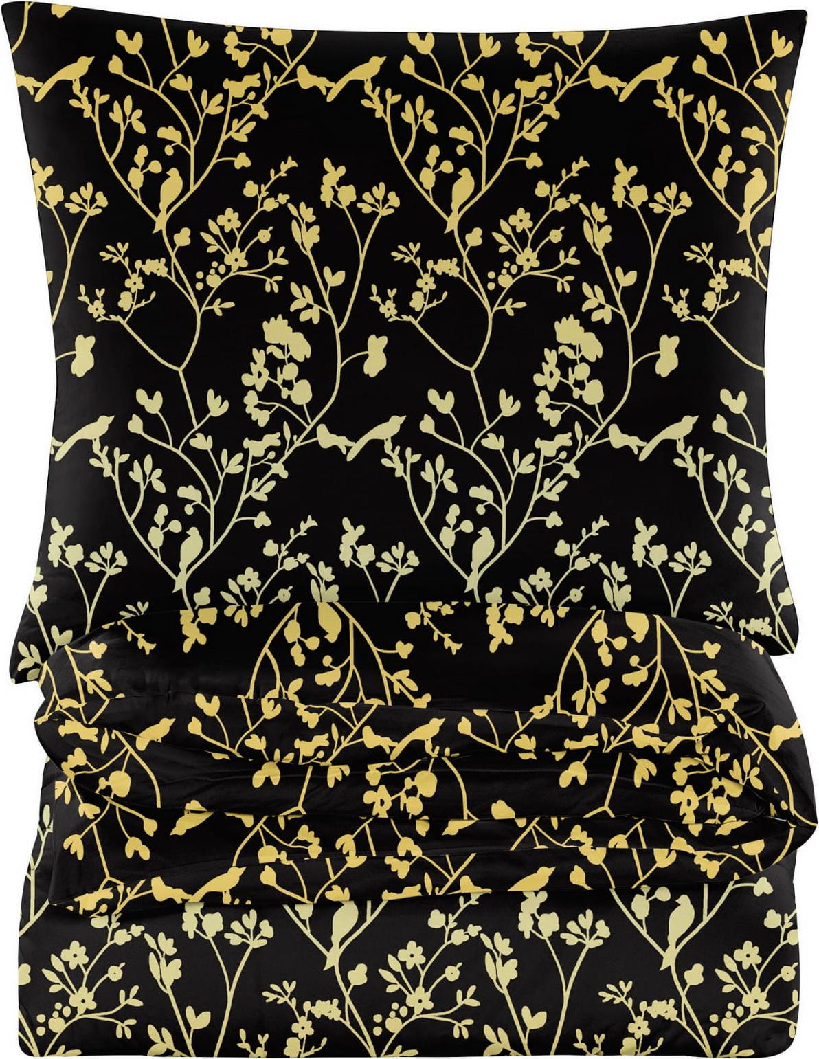 Cotton Market Bettwäscheset 155x220 goldene Blumen 155-220 3/CM50