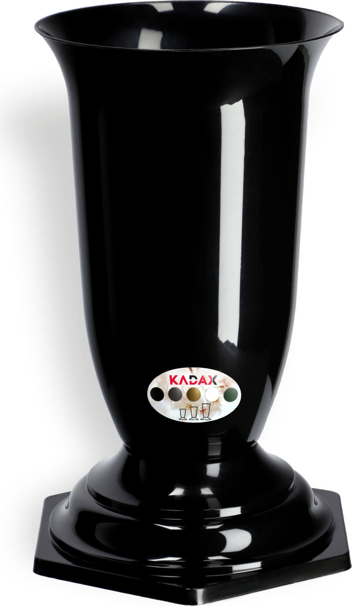 KADAX Vaso da tomba Latera in plastica, oro, 35 cm