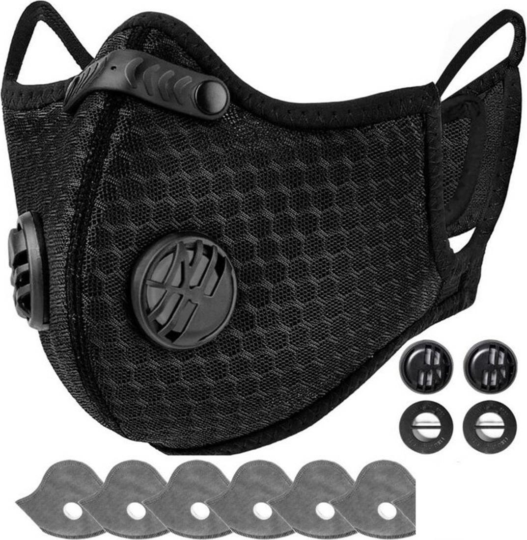 neue dawn Staubmaske Fahrradmaske Sport Maske Atemmaske Luftfiltermaske mit 6 Filter für Fahrrad