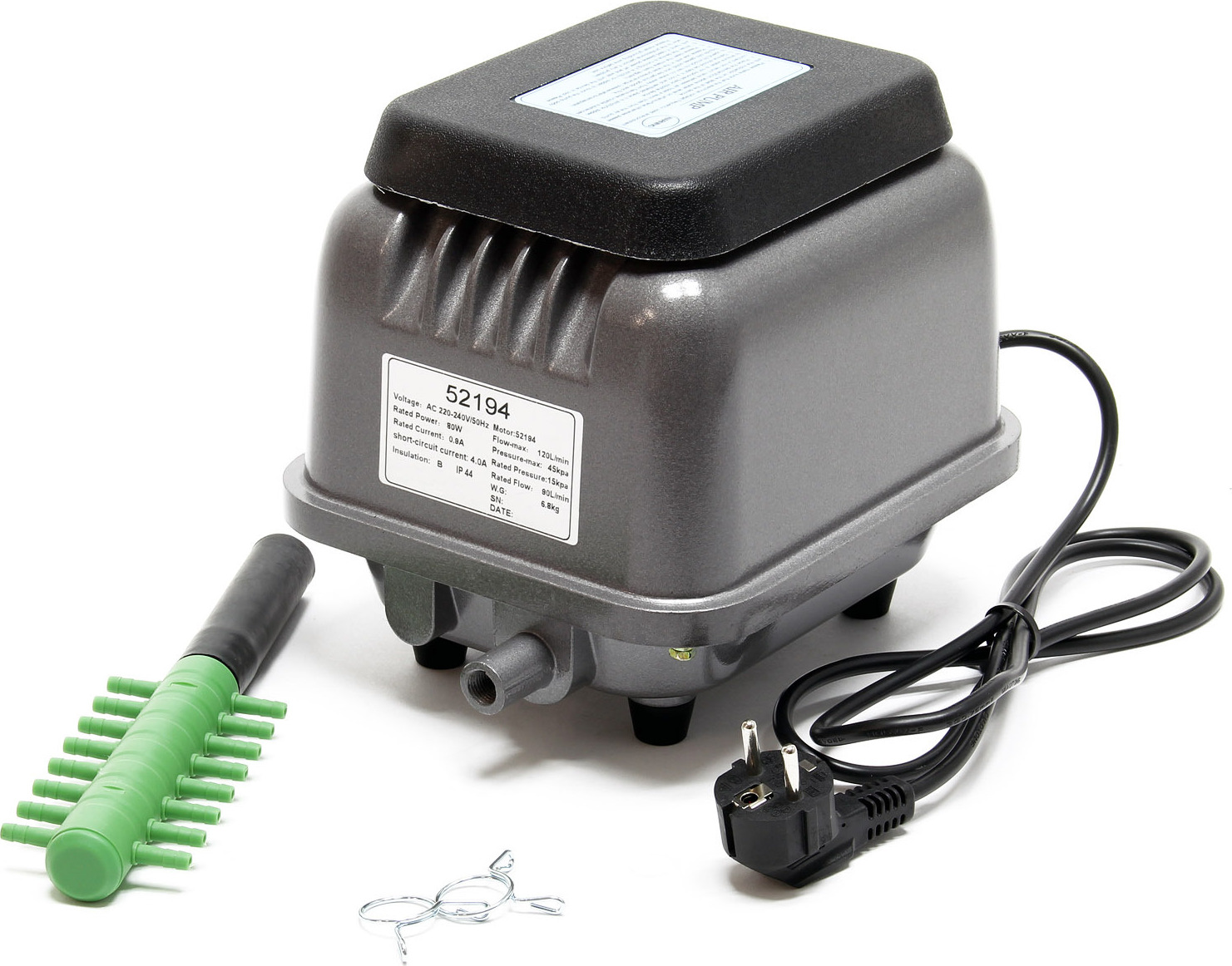 SunSun HJB-120 prevzdušňovač jazierka 7200l/h 80W vzduchové čerpadlo pre akváriá a jazierka pre vodu bez ľadu v zime a prísun kyslíka v lete