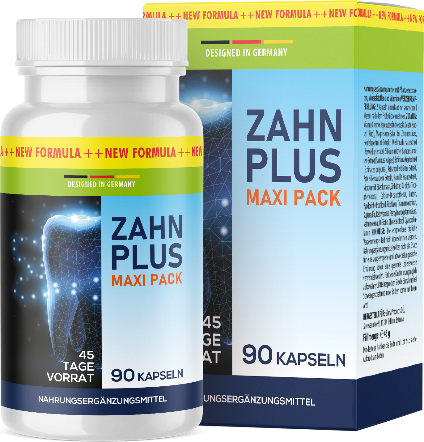 Glory Products OÜ Zahn Plus Kapseln - für Zahn und Zahnfleischhygiene - 90 Kapseln