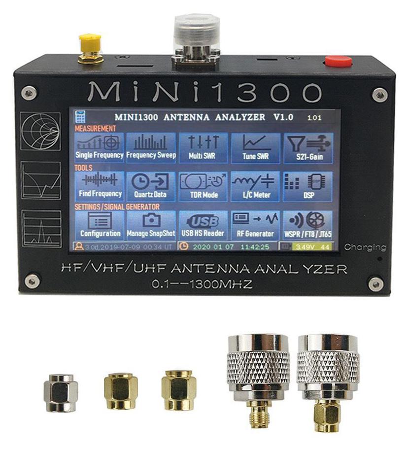 Aibecy Mini1300 Vektor-Netzwerkanalysator Tragbares StandingWave-Radiofrequenz-Multimeter 1,3G HF/VHF/UHF-Vektor-Antennenanalysator