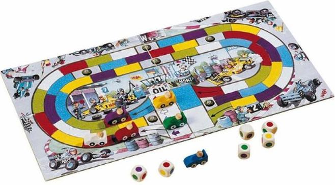 Brettspiel Monza von HABA, Rennspiel, Gesellschaftsspiel, ab 5 Jahren AUC4010168221205