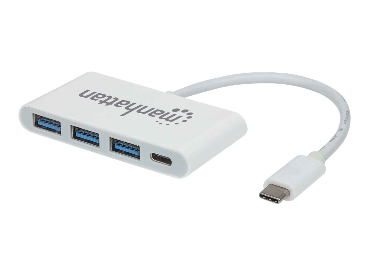 Manhattan USB-C Dock/Hub, Porty (x4): USB-A (x3)