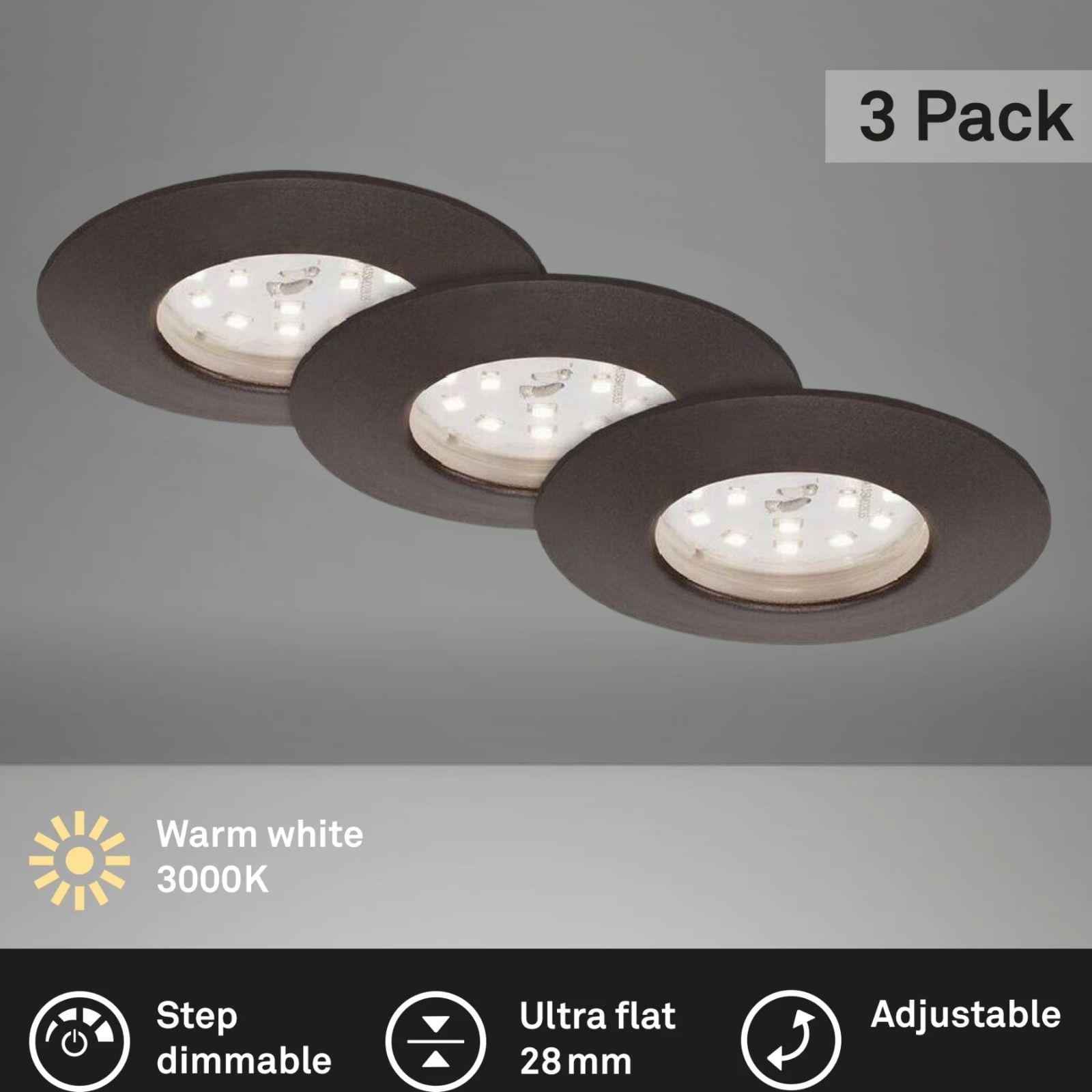 Briloner LED Einbauleuchtenindustrial3er-Set 3xLED-Modul (7295-031)