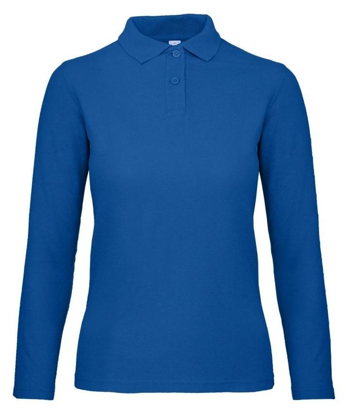 B&C ID.001 Damen Poloshirt, Langarm FK115 (3XL) (Blau) UTFK115