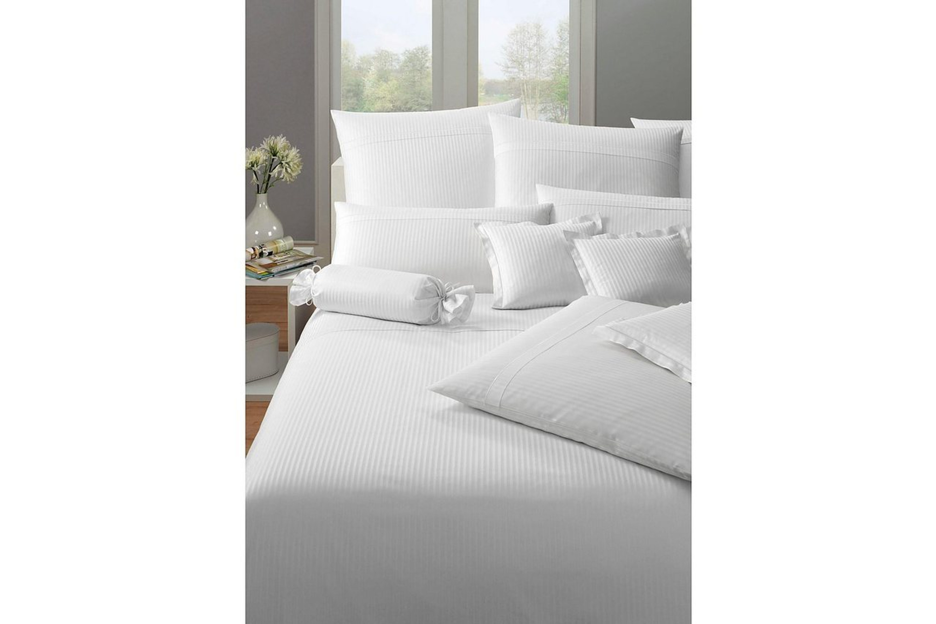 elegante Mako-Satin Milano Bettwäsche Farbe Natur Größe 40/80 155/220 780801