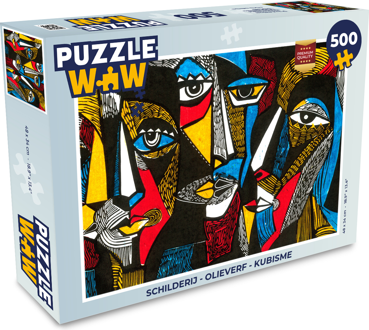 MuchoWow® Puzzle 500 Teile Malerei - Ölgemälde - Kubismus - 500 Teile - Kinder - Selberbauen - Puzzlespiele 137|891515807