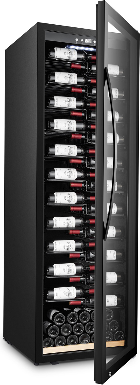 mQuvée Freistehender Weinkühlschrank - WineExpert 192 Fullglass Black Label-view SW-192BL