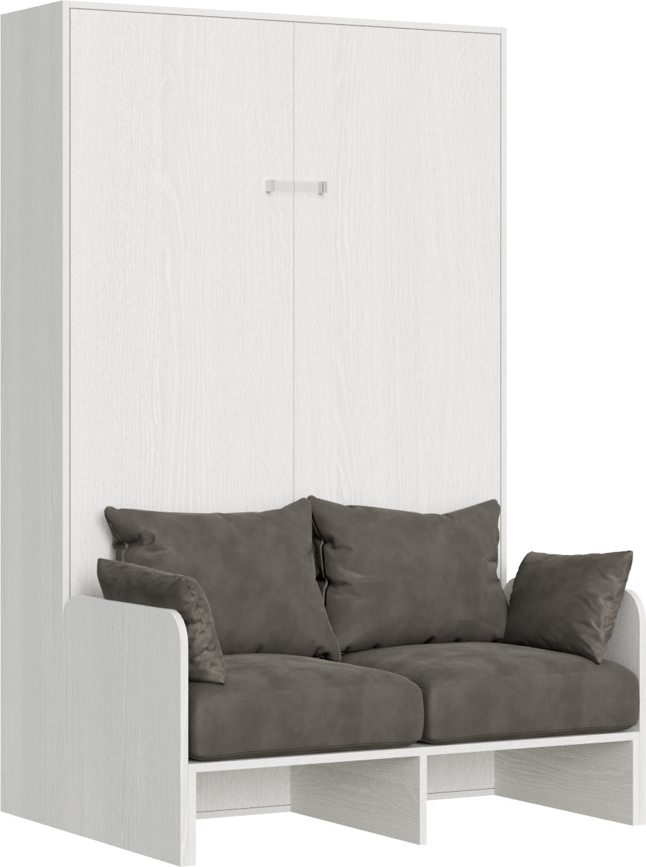 Itamoby Bett 120 Kentaro vertikales Klappsofa Esche weiß Klappbett