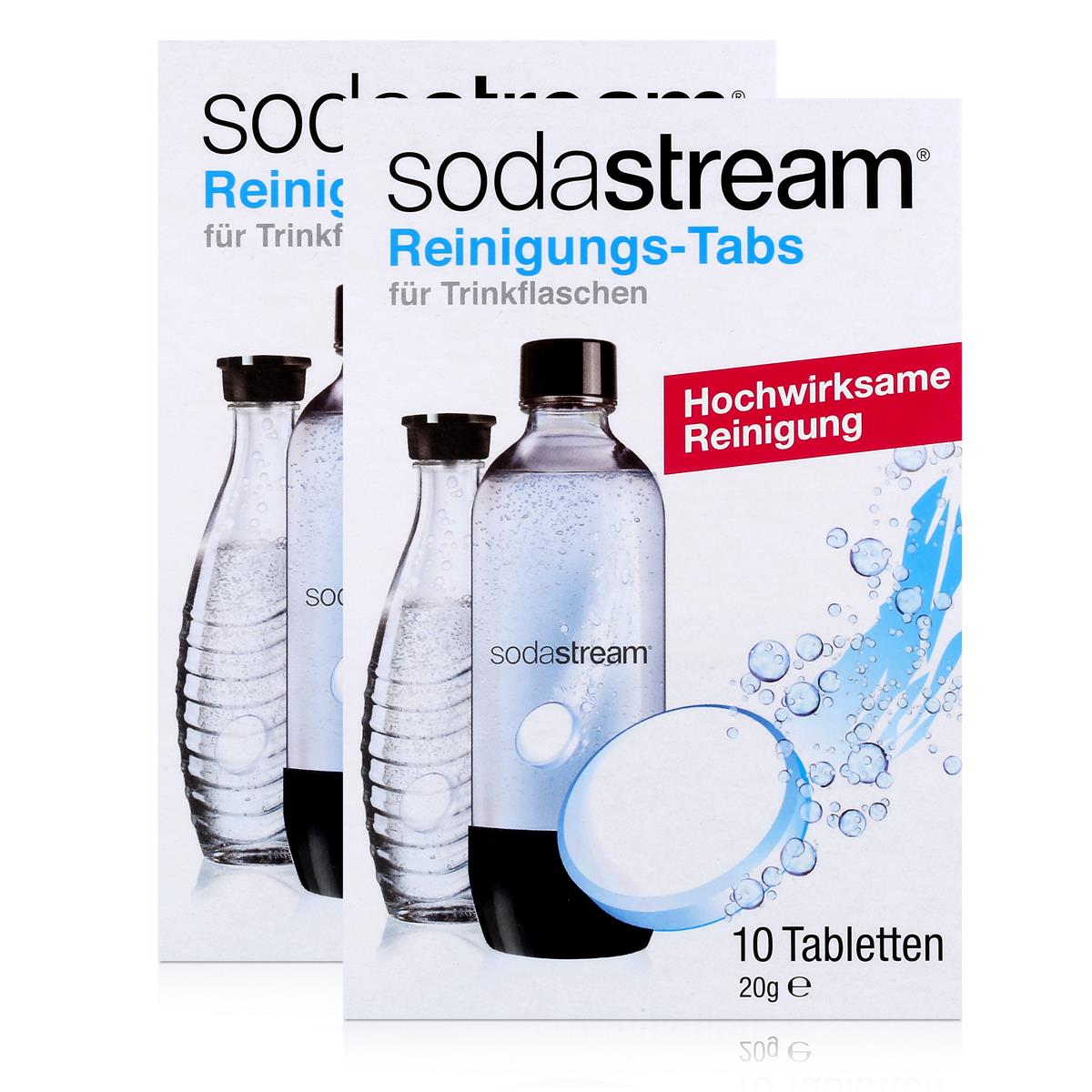 5er Pack PET-Flaschen 10 Tabs SodaStream Reinigungs-Tabs für Trinkflaschen 