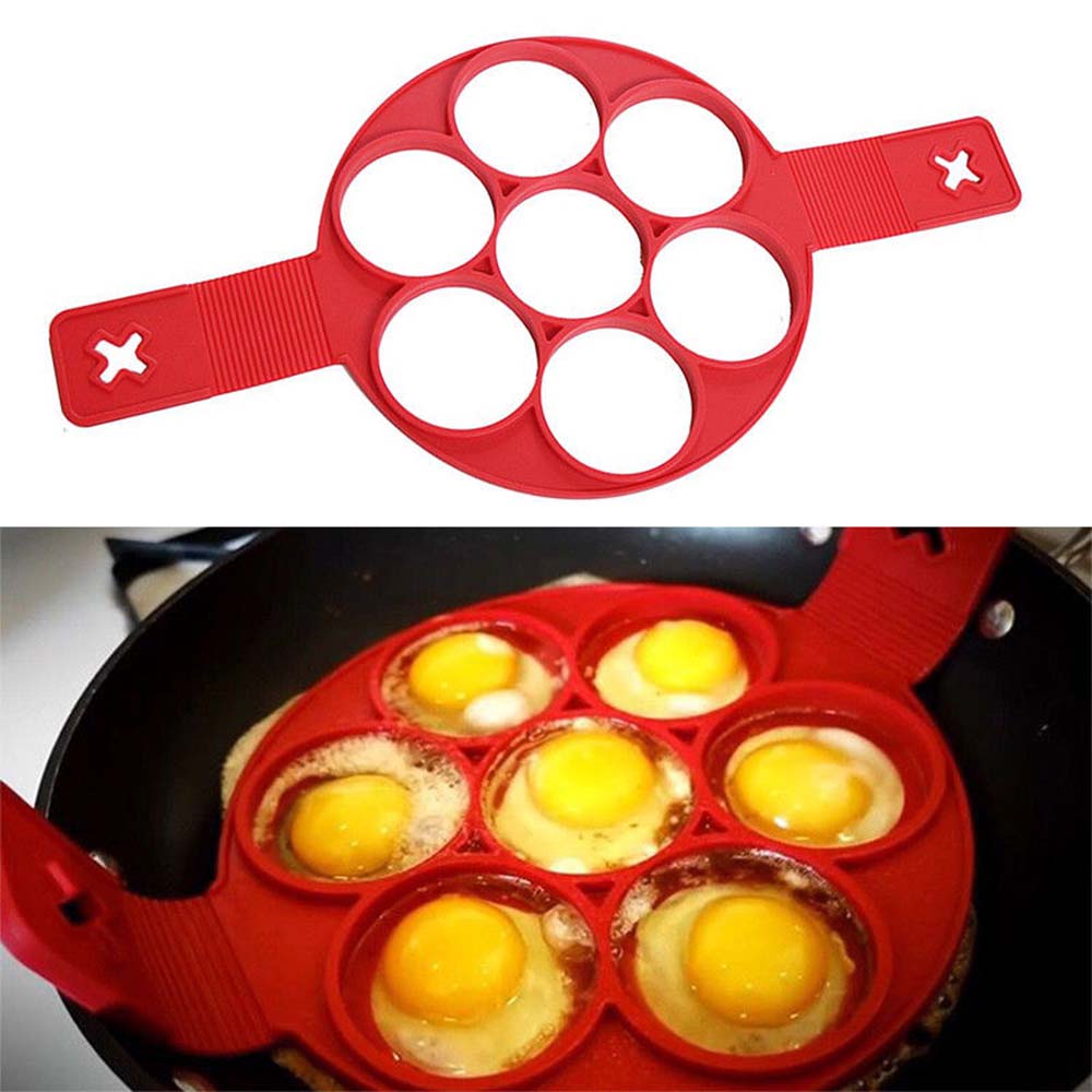 Ba30DEllylelly Silikon Spiegelei Pfannkuchen Ring Omelett Spiegelei Round Shaper Eier Form zum Kochen Frühstück Bratpfanne Ofen Küche