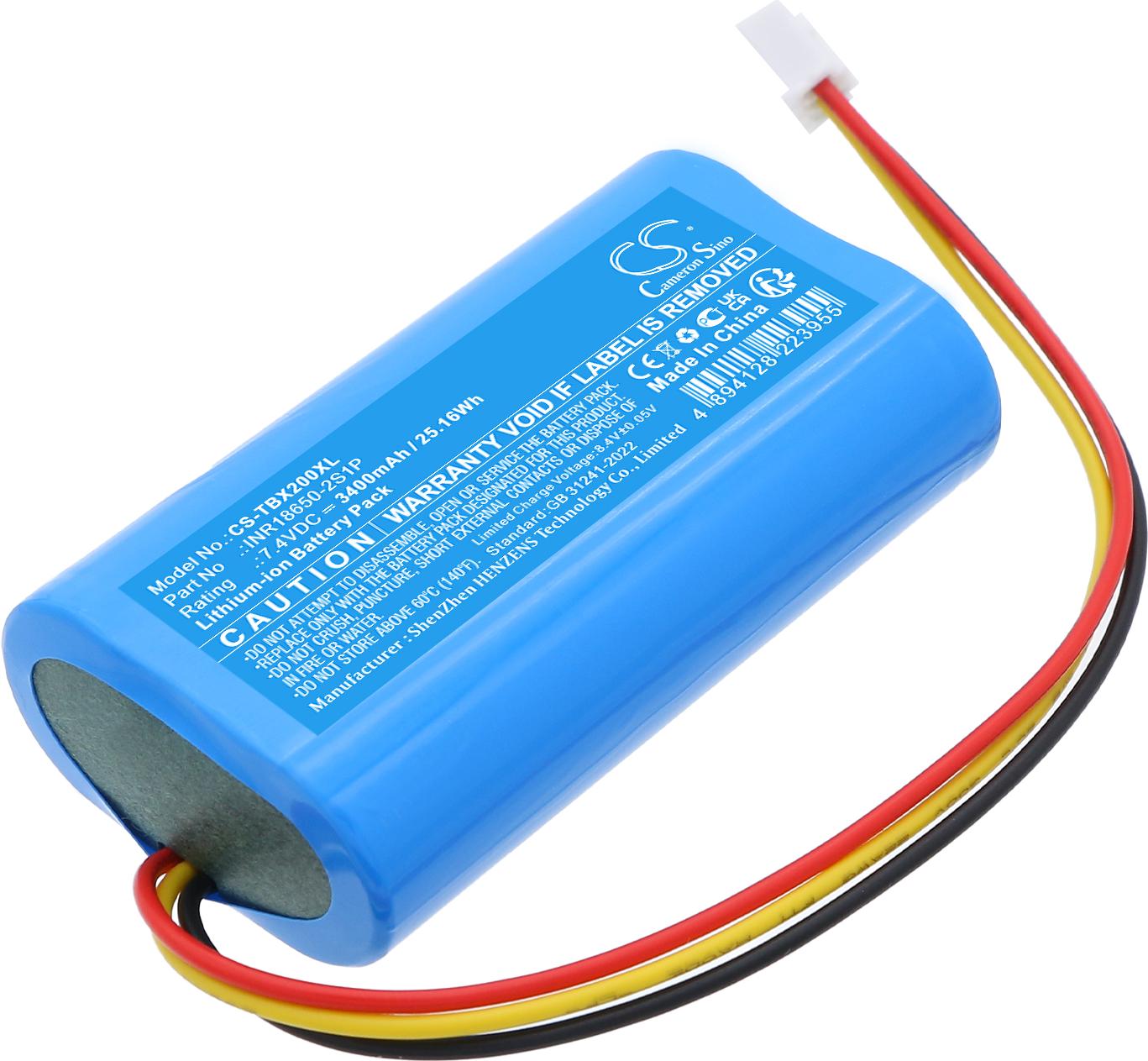 TECHTEK Akku Kompatibel mit [Tribit] Stormbox Bluetooth Speaker, XSound Plus 2 Bluetooth Speaker Ersetzt INR18650-2S1P