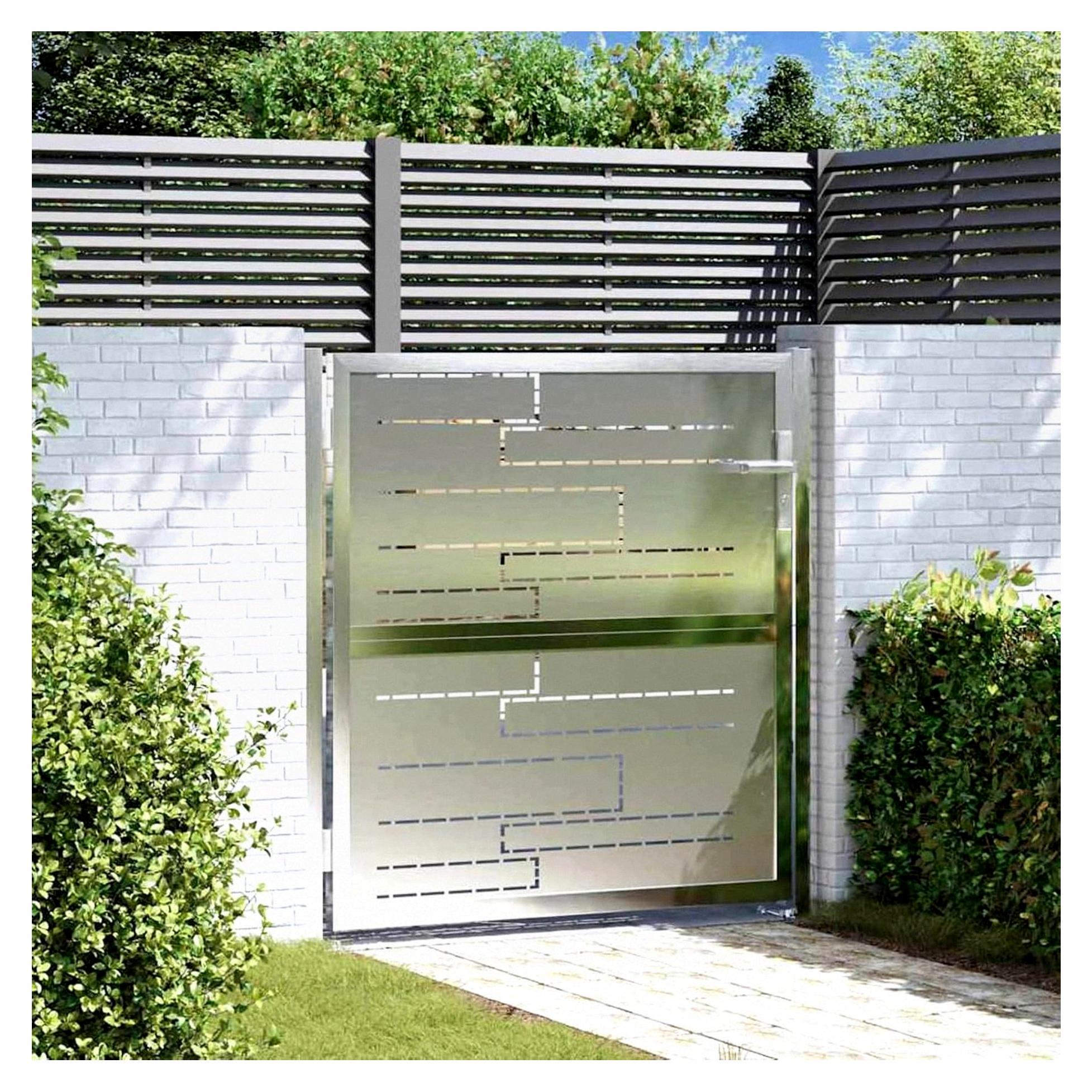 Markenlos Edelstahl Gartentor | Moderner Designstil | Rostbeständig | Für Terrassen und Gärten