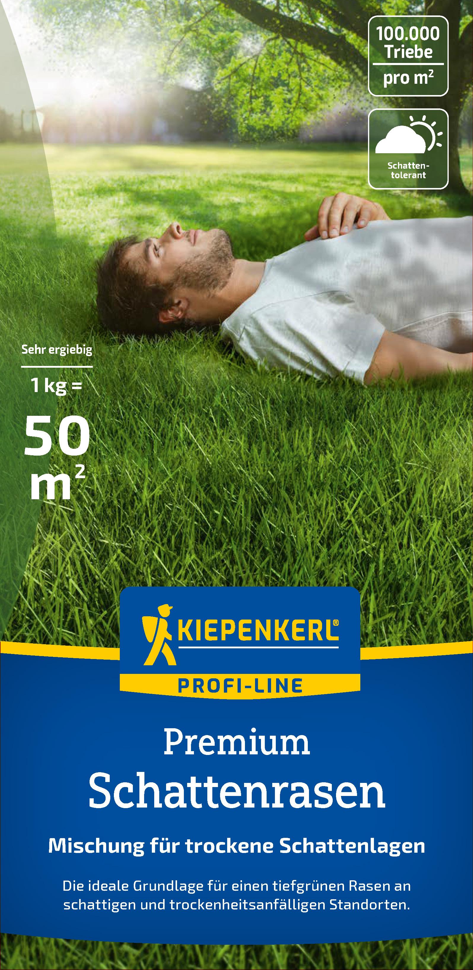 Kiepenkerl Rasensamen Royal Schattenverträglicher Rasen für 50 m² 1 kg 1089032