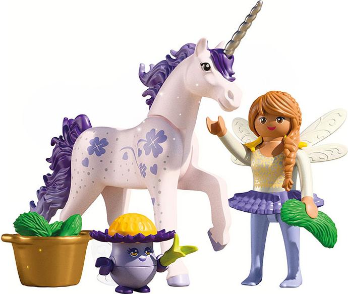 PLAYMOBIL Glücks-lavendel-einhorn Sammlerstück Mit Feen-konstruktionsspiel One Size 71843