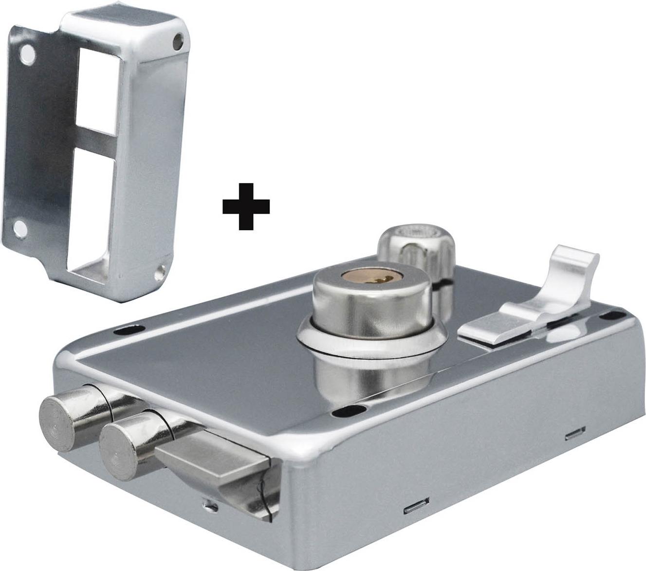 Cocosity Household Lock Exterior Door Padlocks Gate Insurance Household Lock Kit Vintage Style mit Deadbolt Cylinder Key Right Open