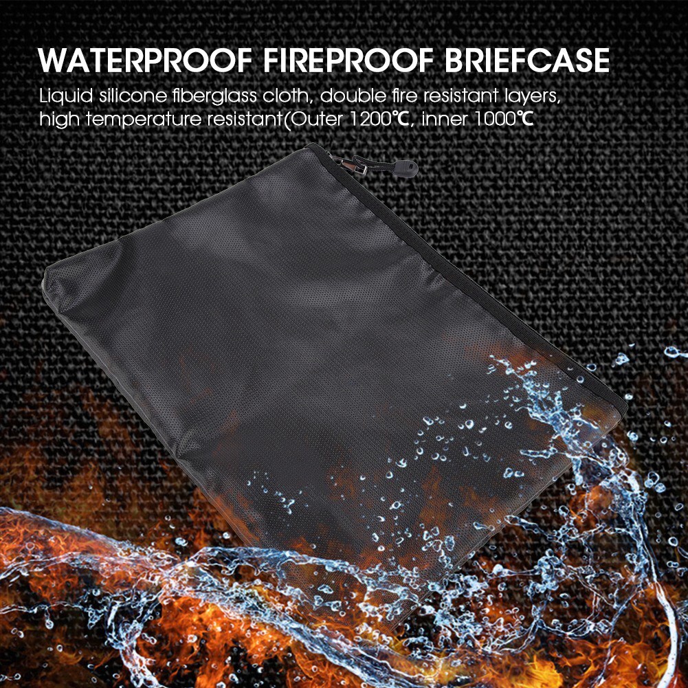 Cocosity Dokumententasche, feuerfeste Dokumententasche, wasserdichte Dokumententasche, Reisepass Geld Laptop halten Dokumententasche, Dokumententasche für den Heimgebrauch