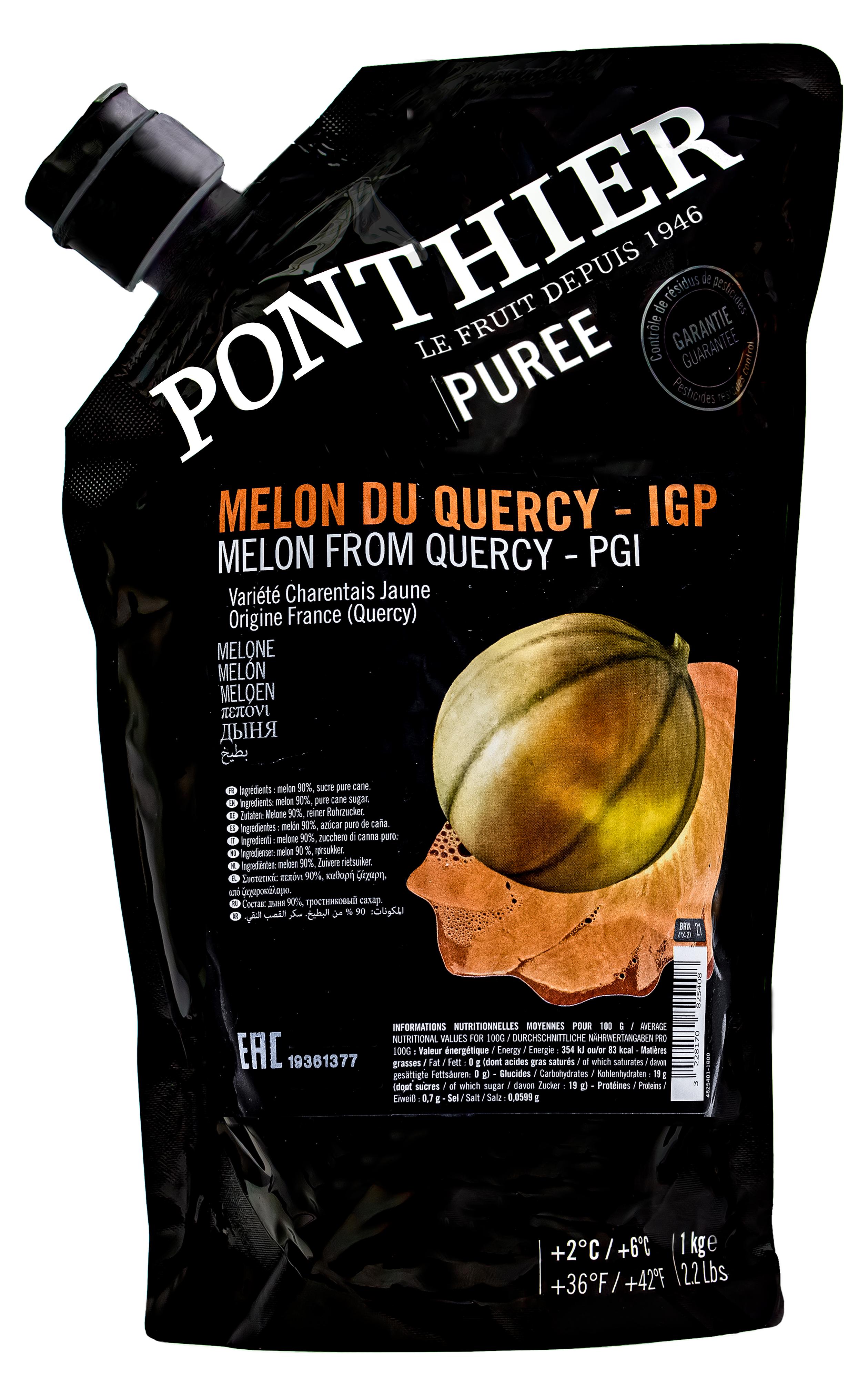 Ponthier MELONEN PÜREE Melon-du-Quercy-Frucht-Püree 1KG