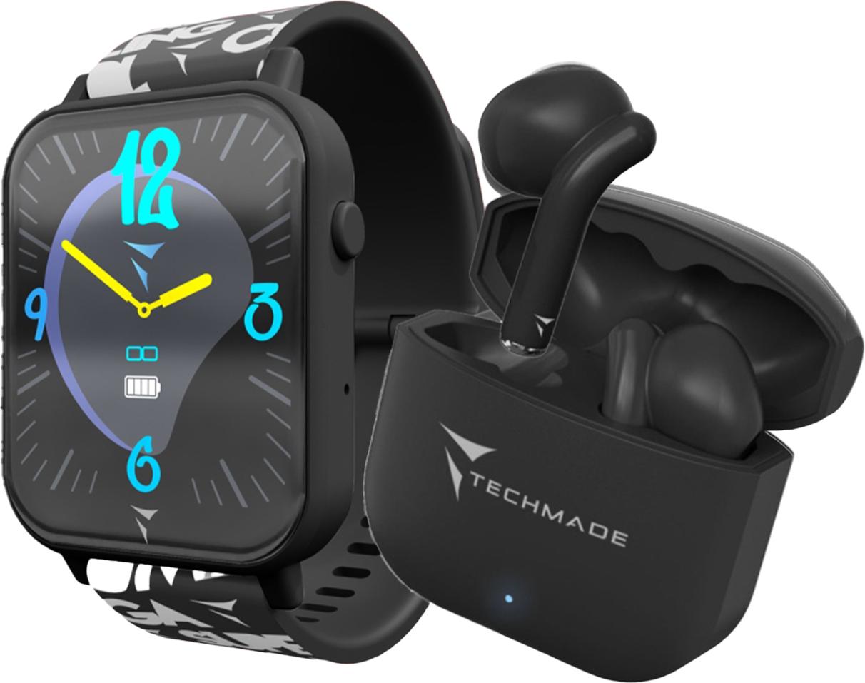 Smartwatch Dreamer - Bundle-Paket Schwarz Unisize Techmade TM-DRE-B2BKWB