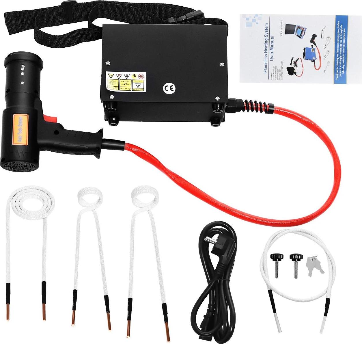 StarTech Magnetischer Induktionsheizer - Schrauben- und Bolzenlöser fürs Auto - Leistung 1500 W - Spannung 220 V - Vier Induktionsspulen - Flammenloses Erhitzen - Luftkühlung - Schwarz