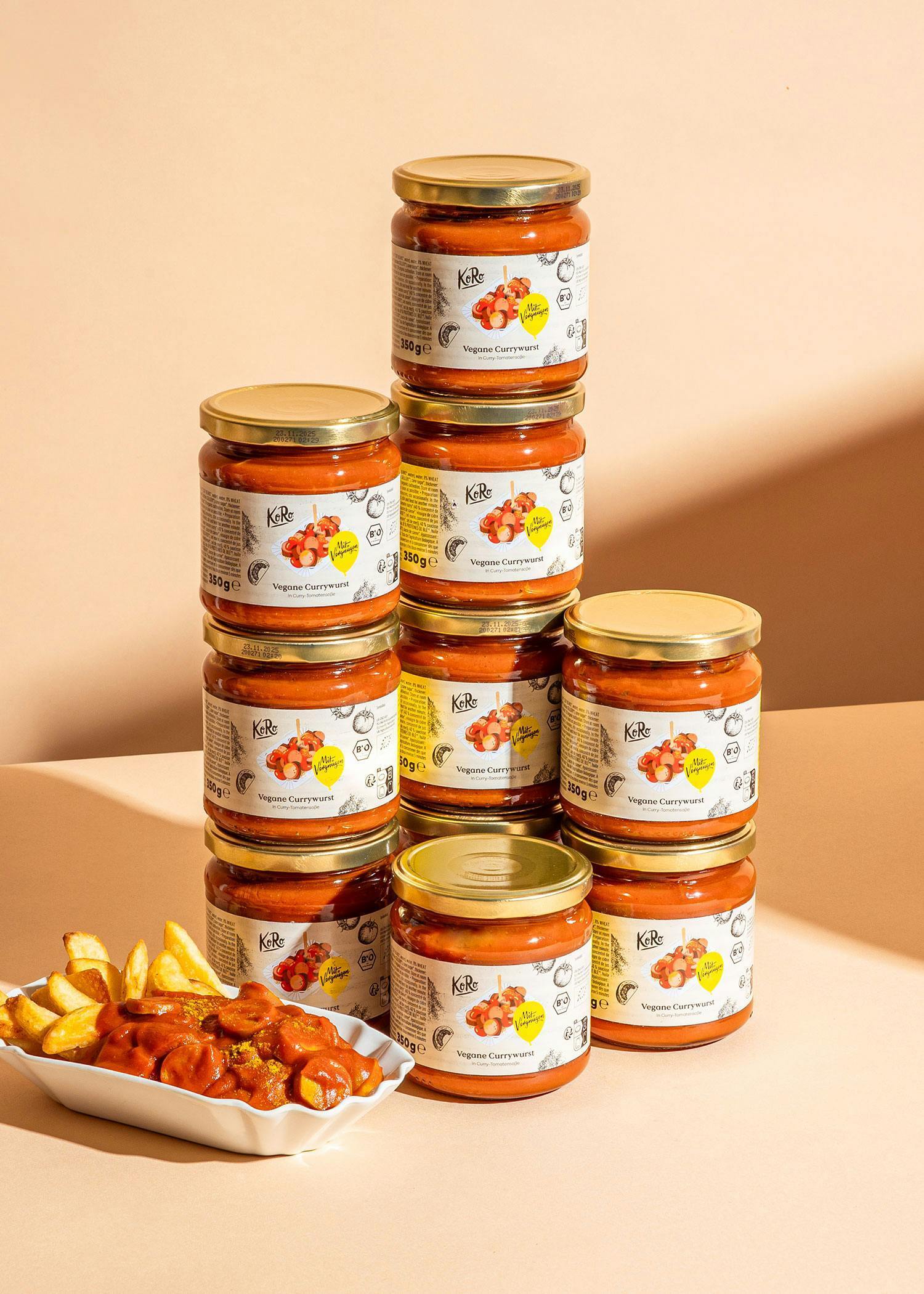 KoRo | VeganeCurrywurst in Curry-Tomatensoße 10 x 350 g