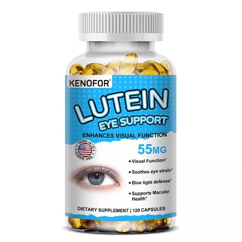 Kenofor Lutein Eye Support 55mg (120 Kapseln) Nahrungsergänzungsmittel, Augengesundheit, Lutein und Zeaxanthin, Sehkraft, Augen, Augenbelastung