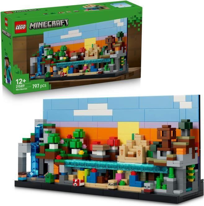 LEGO Minecraft Mini Biomes 21589, Konstruktionsspielzeug, 5 Biome, 5 Mikrofiguren, 12+ Jahre