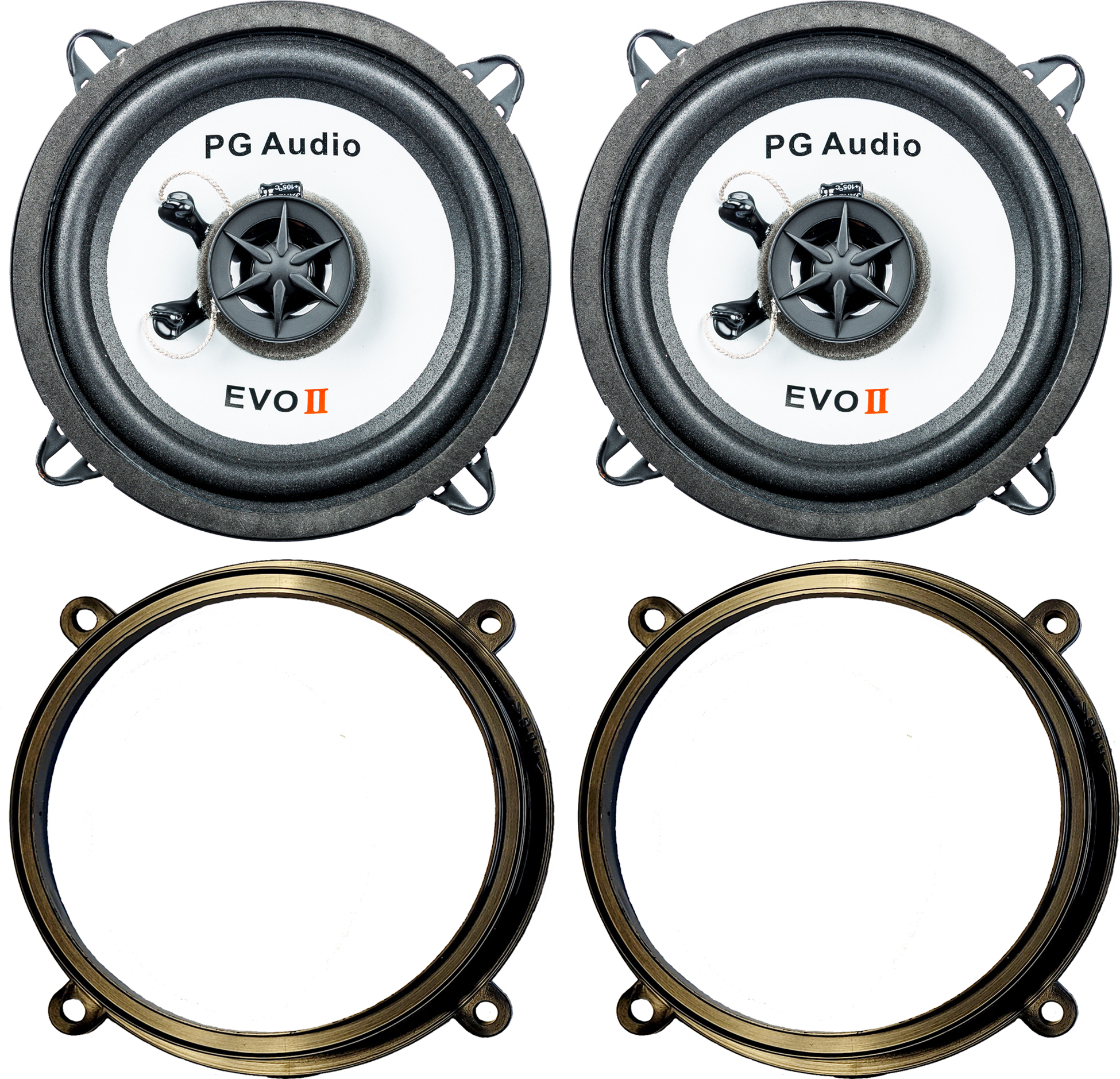 Lautsprecher Einbauset passend für Volvo 740, 760, 940, 960,Türen vorne, PG Audio 2xPG13/2x28073