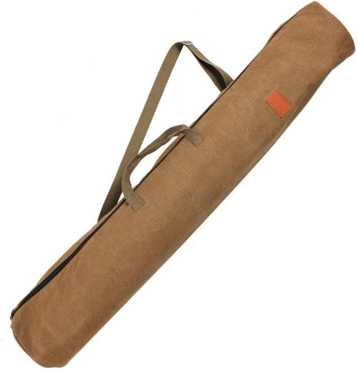 Merkloos Angeltasche Rutentasche Angeltasche Fuderal, Angeltasche mit Schultergurt, Angeltasche mit großem Fassungsvermögen, Segeltuch, lange Angeltasche, klei
