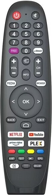 VINABTY Telecomando sostitutivo RC159 per JTC Jay Tech Cameras UHD Smart TV GU0D-S65U6511M GY0D-S75U7511MM GU0D-S75U7508M GY0D-S65U65129M GY06-S55U5521MM GY06-S55U55209M GY06-S55U55199MC S55U5516MMC