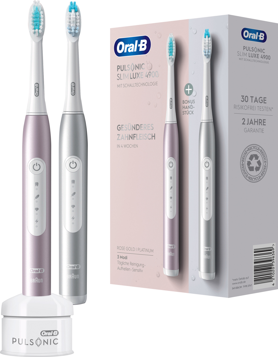Oral-B Pulsonic Slim Luxe 4900 Duo Platinum & Rosegold