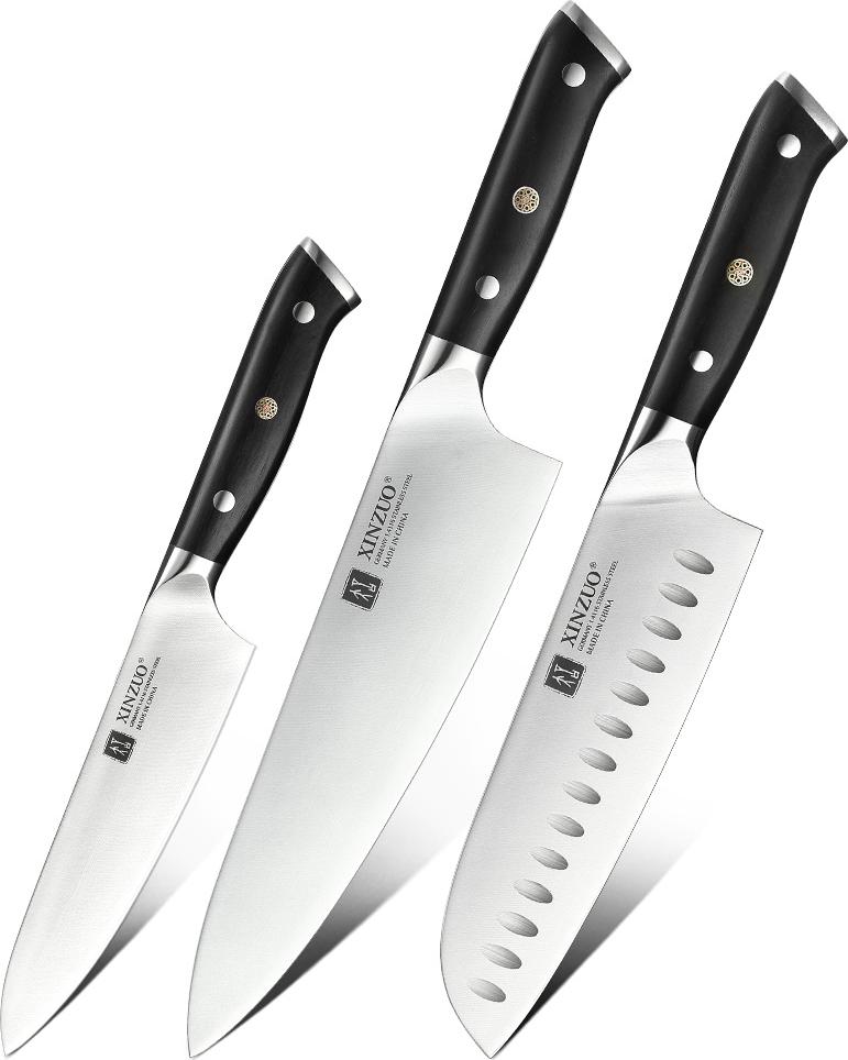 XinZuo - Messerset aus Edelstahl 3-teilig - B13S Yu series B13S-A3