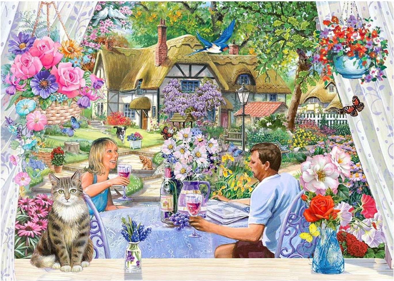 House of Puzzles Puzzle Enjoying the Garden 500 XL Teile Gartenmotiv HP0611