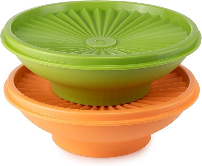 Tupperware Sonnenschüssel 400 ml orange + 400 ml grün Salatschüssel Servierschüssel Schale Schälchen
