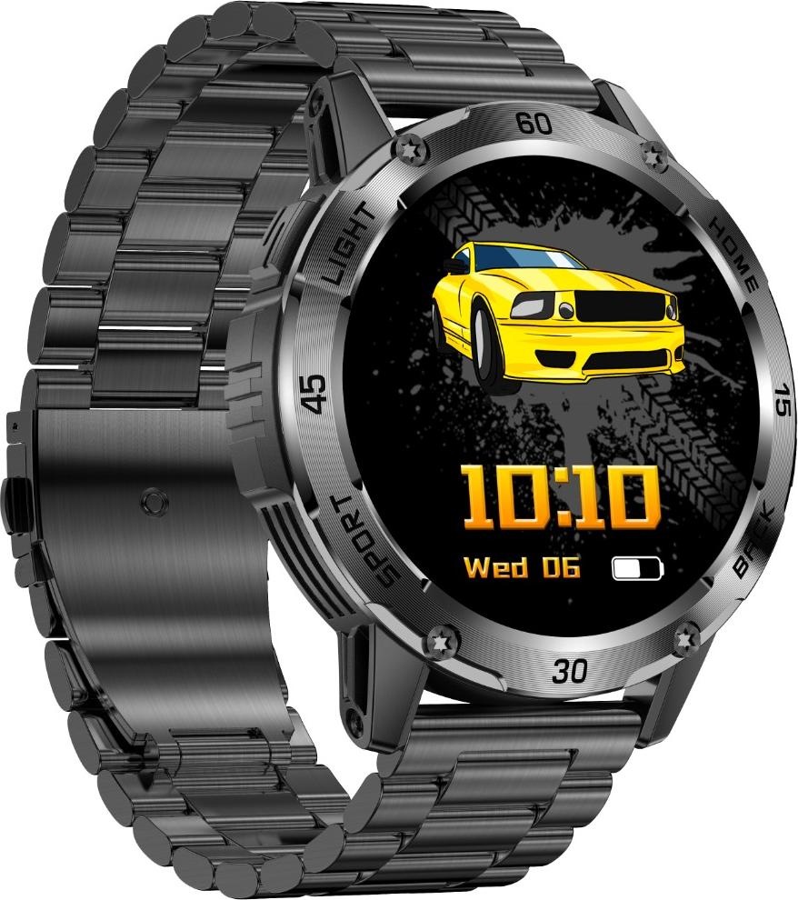 INF Multifunktionale Smartwatch mit Herzfrequenz- und Blutsauerstoffmessung Schwarz 410953