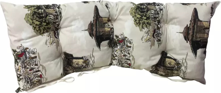 Wisan Terrassenkissen für Sitz Bunter Park 40x105 cm 40 x 105 cm