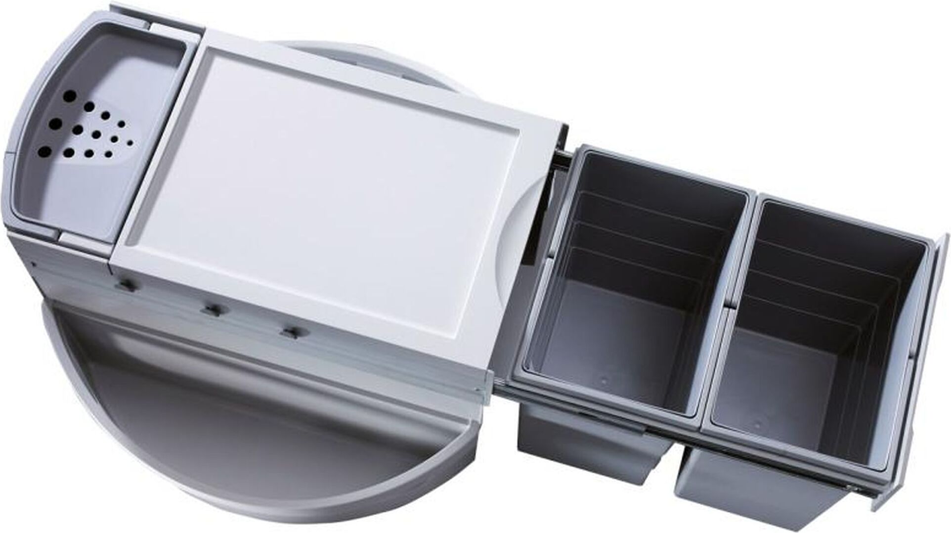 Hailo Eckabfallsammler 3645121 Rondo 2-fach Mülltrennung 2x 18 Liter Vollauszug NEW-8141