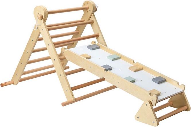 Kondela Montessori Pikler Dreieck 3in1 Oprin - Natur / Farbmix