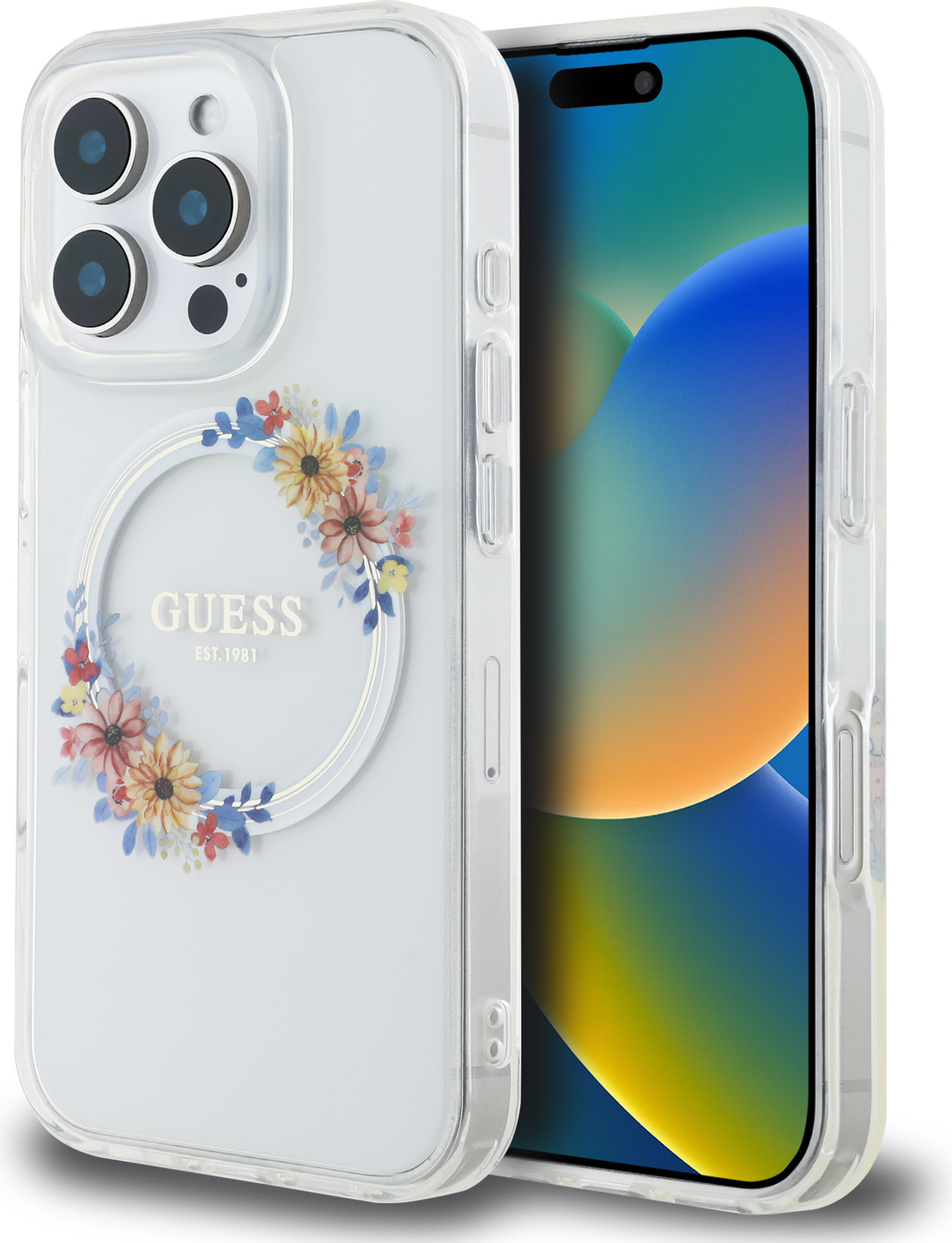 CG Mobile Guess Custodia Rigida Per IPhone 16 Pro 6,3'' – Effetto Glitter Sfumato Con MagSafe, Colore Marrone - 2