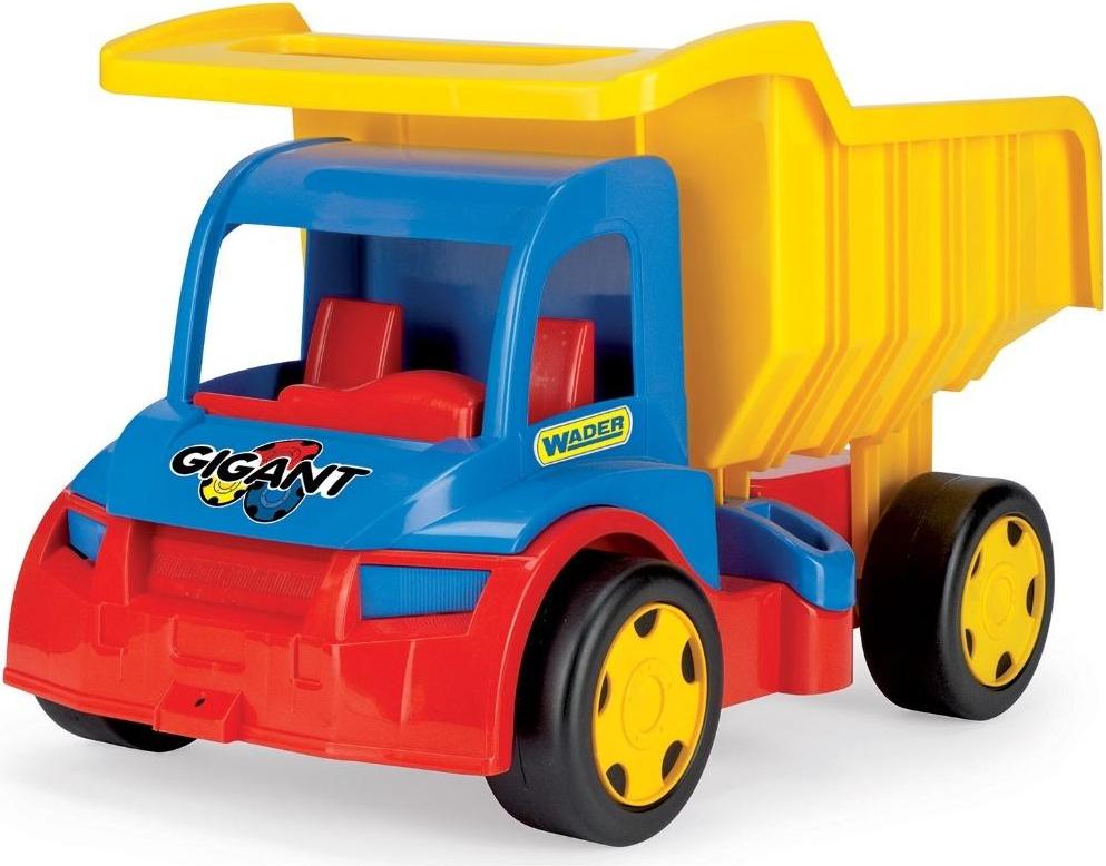 Riesiger Kippwagen, blau-gelb – WADER