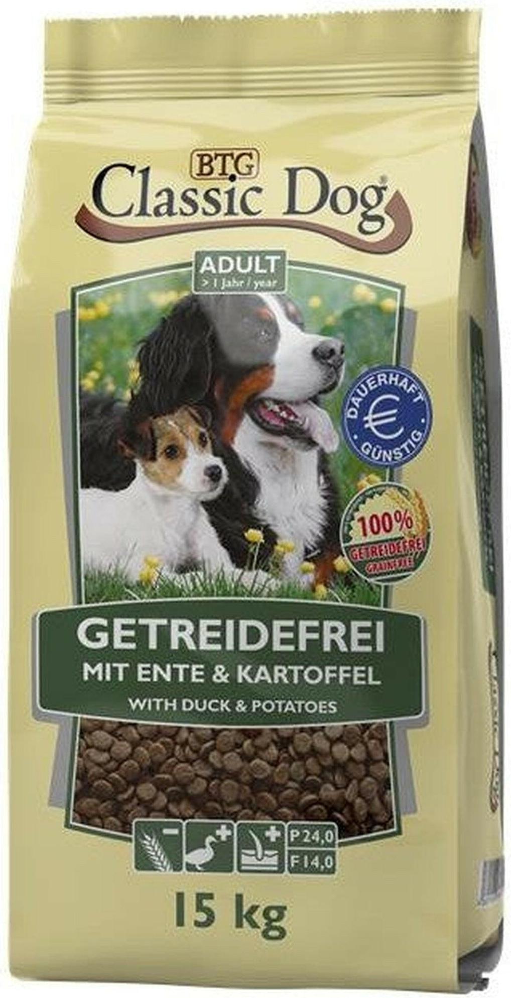 BTG Beteiligungs GmbH Classic Dog getreidefrei 15kg | Ente & Kartoffel NEW-163593