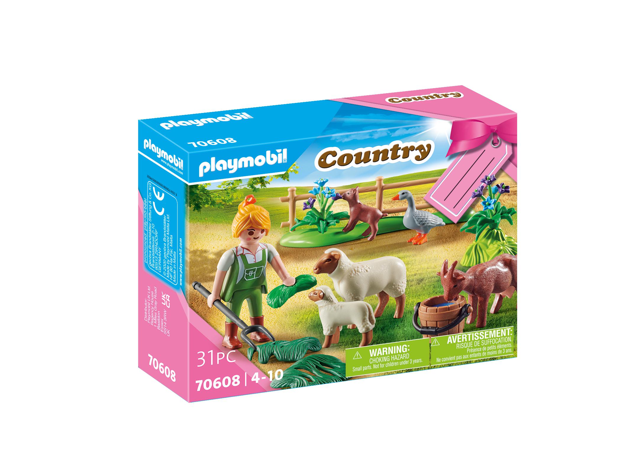 PLAYMOBIL Country 70608 Geschenkset "Bäuerin mit Weidetieren"