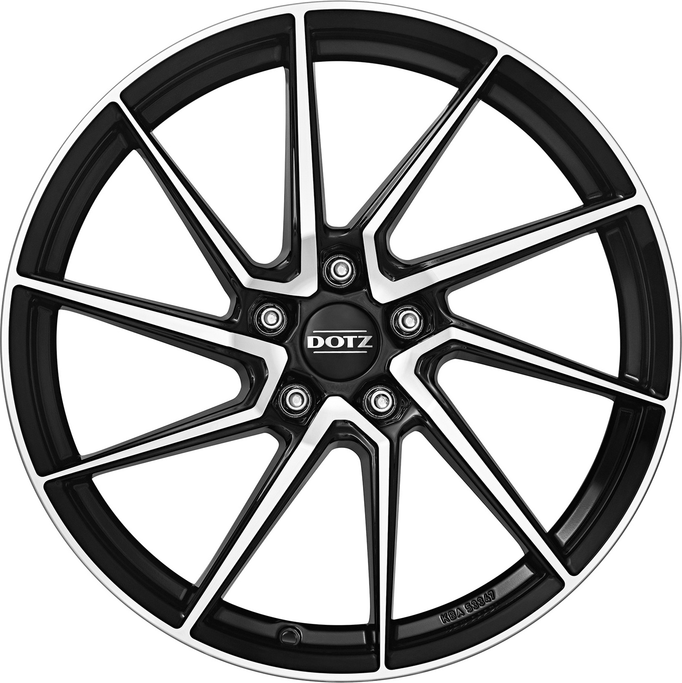 4x DOTZ Felge Spa dark 8x19 ET45 5x108 OSA9KHBP45 kompatibel mit Volvo C30 C70 EX30 S40 S60 S60 Cross Country S80 S90 V40 V40 Cross Country V50 V60 V60 Cross Country V70 V90 V90 Cross Country XC40/EX40 XC70 4-OSA9KHBP45