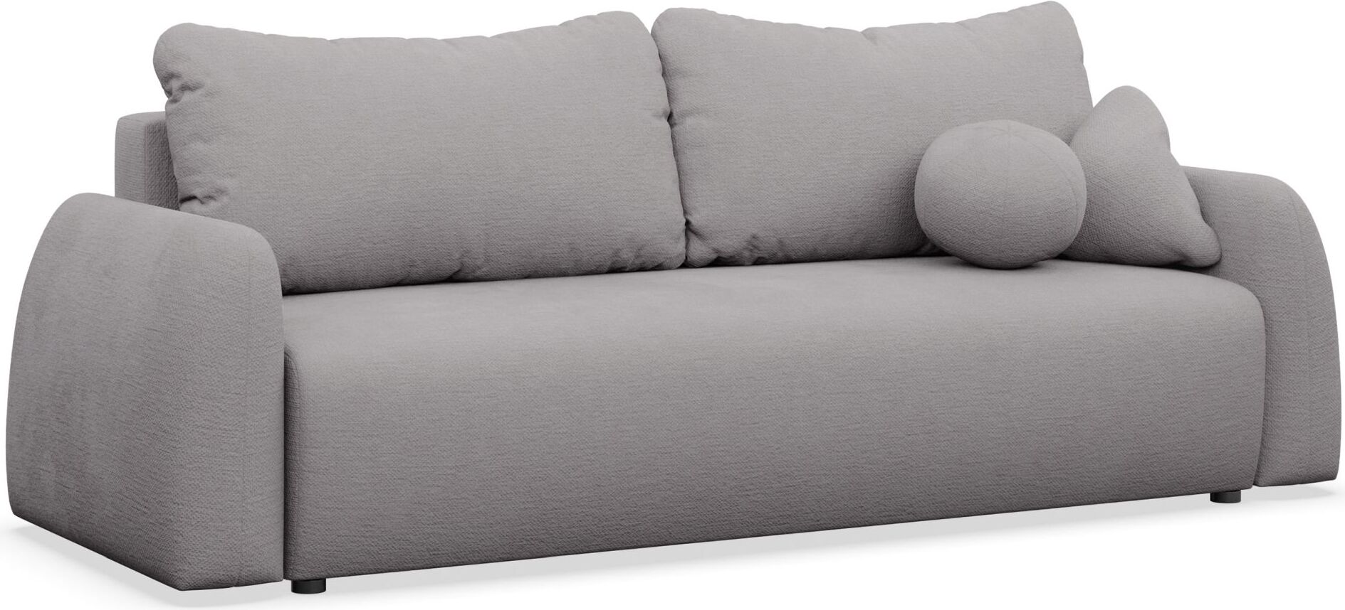 Selsey Nubelle – Sofa 3-Sitzer mit Schlaffunktion & Stauraum, Chenille, grau