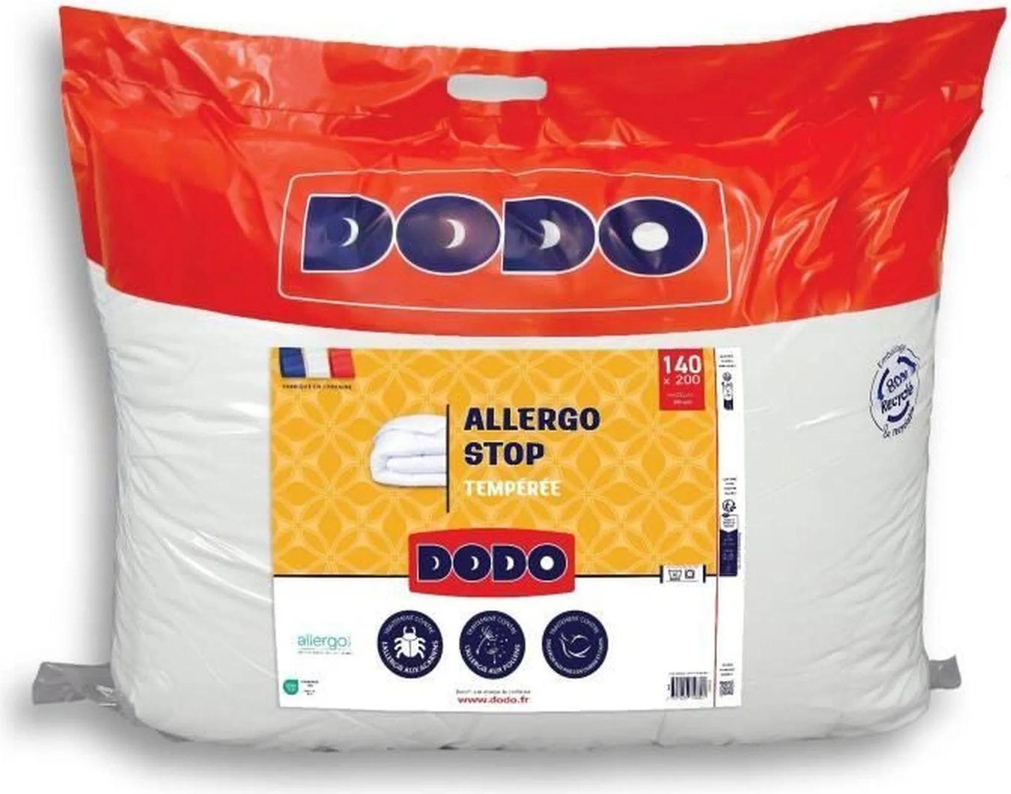 DODO - Temperierte Bettdecke 300 g/m² - ALLERGO STOP - 140 x 200 cm - Weiß
